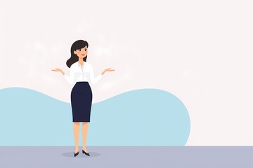 Confident Businesswoman Presenting