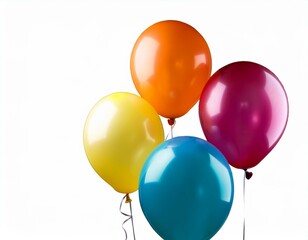 colorful balloons isolated on white