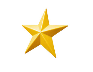 golden star isolated on white