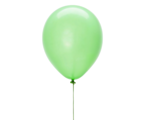 green balloon isolated on white