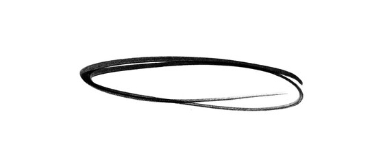 Oval Frame | Black Marker PNG Isolated hand drawn doodle Elements on transparent background 