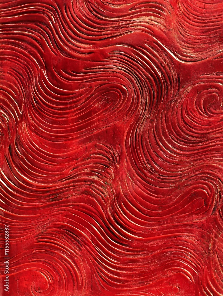 Fototapete swirling red textured abstract background for creative design projects : generative ai