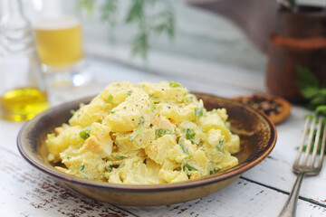 Traditional German dish potato salad