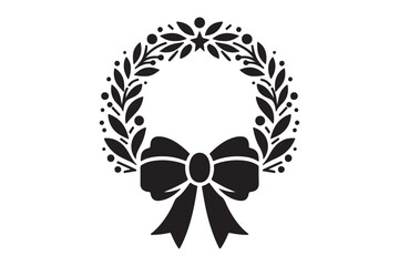 Christmas Wreath Silhouette Vector 35.eps