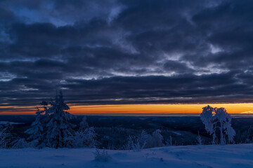 sunrise in the mountains