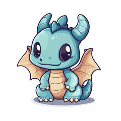 Fototapeta premium Adorable Baby Dragon Illustration
