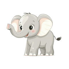 Fototapeta premium Adorable Baby Elephant Illustration