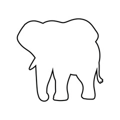 An adult Asian elephant stands majestically with a highlighted skin texture, isolated on a white background