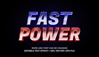 Fast Power 3D Text Effect