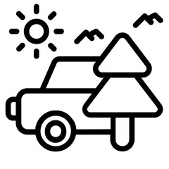 Car with view icon