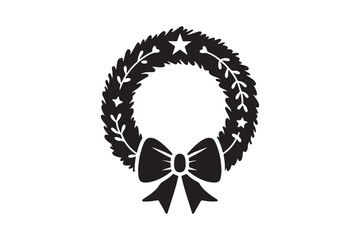 Christmas Wreath Silhouette Vector 49.eps