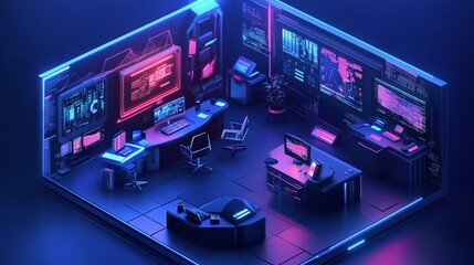 Naklejka premium Rainy city street, modern skyscrapers, glass buildings, heavy downpour, water puddles, reflections, wet asphalt, tree-lined avenue, urban landscape, stormy