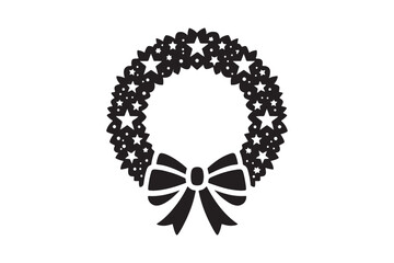 Christmas Wreath Silhouette Vector 51.eps
