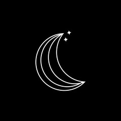 icon moon line art