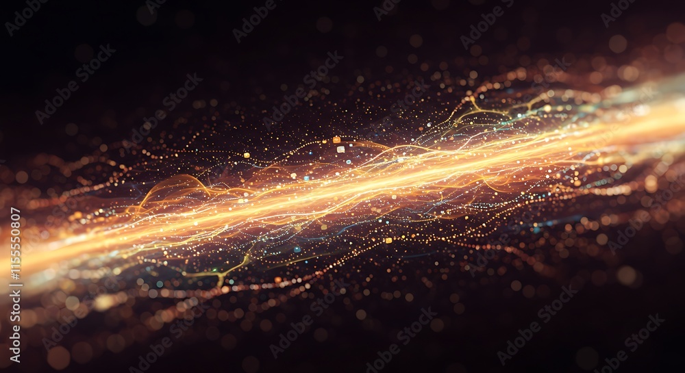 Poster realms abstraction. abstract image of the internet flowing background.