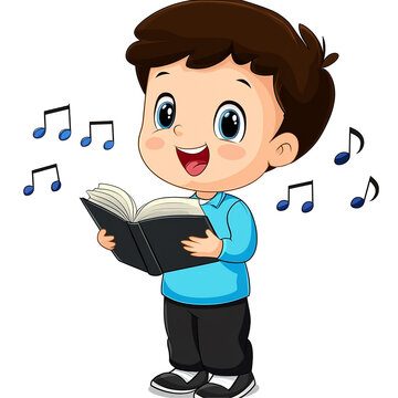 boy singing clipart