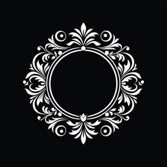 abstract floral frame