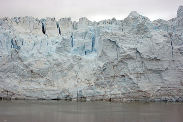 Ice face of a tidewater glacier, Glacier Bay Alaska USA
