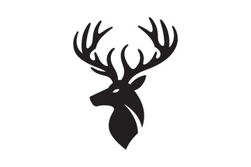 Fototapeta premium Deer head silhouette vector artwork 8.eps