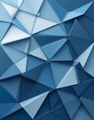 Fototapeta premium Abstract Blue Triangular Geometric Pattern Design