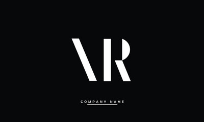 VR, RV, V, R Abstract Letters Logo Monogram