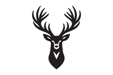 Deer head silhouette vector artwork 16.eps