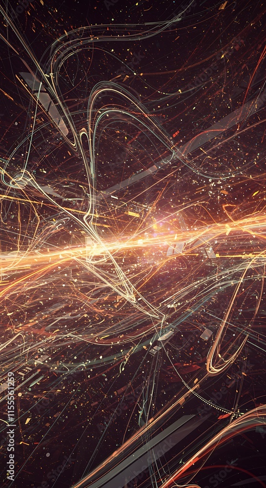 Poster realms abstraction. abstract image of the internet flowing background.