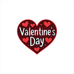 Happy Valentines Day Hand Lettering Design,Valentines Day Celebration Text Design,Valentines Day Script Typography with Red