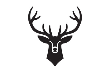 Deer head silhouette vector artwork 18.eps