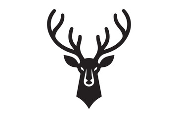 Deer head silhouette vector artwork 23.eps