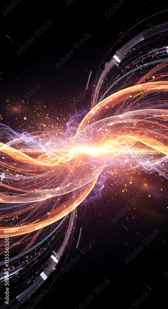 Poster realms abstraction. abstract image of the internet flowing background.
