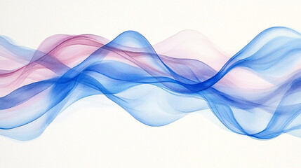 Soft Blue and Pink Watercolor Waves [with spaces]