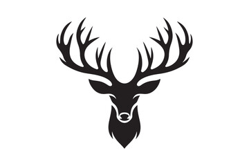 Deer head silhouette vector artwork 30.eps