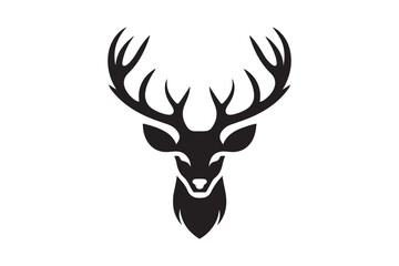 Deer head silhouette vector artwork 34.eps