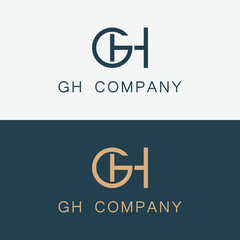 GH letter logo collection in a modern abstract style. GH, HG, G, H, Abstract Letters Logo Monogram.