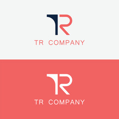 Modern unique letter TR RT logo design template - vector.
