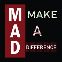 Make a difference-quotes typography t shirt design