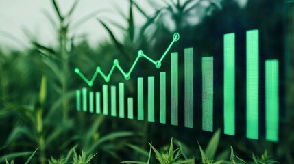 Green Growth and Data Visualization in Agriculture: Bar Graphs and Line Charts Depicting Positive Trends in Crop Yield and Sustainability Practices