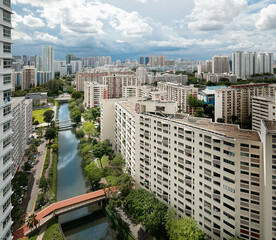 HDB at Mcnair Road, Singapore, River, Bridge 