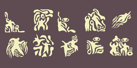 Abstract Human Illustration Set