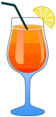 Cocktail verre alcool apero dessin