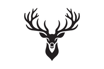 Deer head silhouette vector artwork