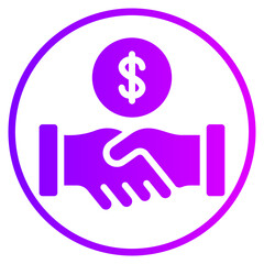 dollar gradient icon