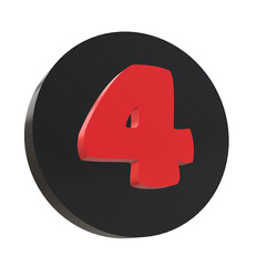 3D Letter 4 Design ini an Elegant Circel