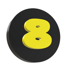 3D Letter 8 Design ini an Elegant Circel