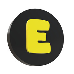 3D Letter E Design ini an Elegant Circel