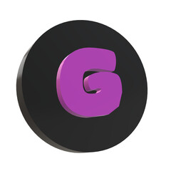3D Letter G Design ini an Elegant Circel