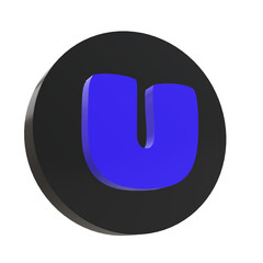 3D Letter U Design ini an Elegant Circel