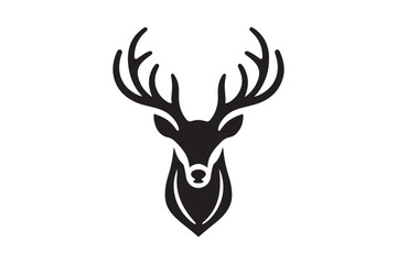 Deer head silhouette vector artwork