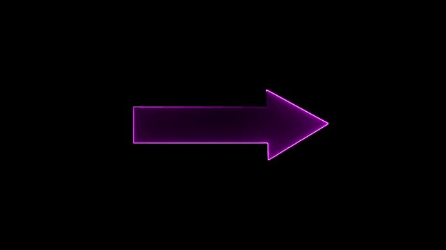 Video animation of line arrows sign on black screen, Sign Arrows Animation, Abstract Directional arrow animation.